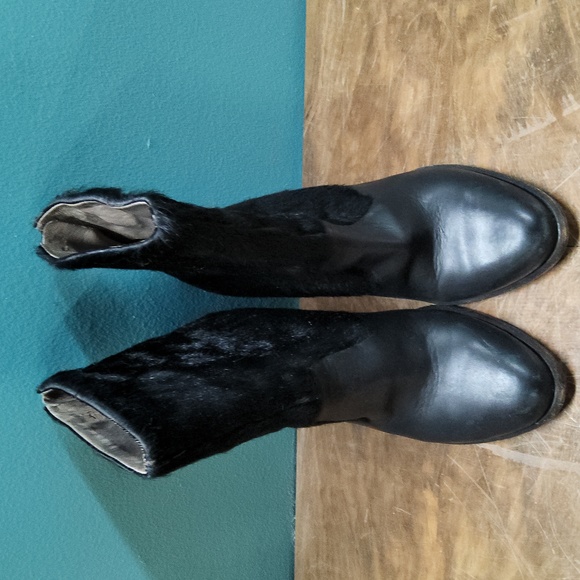 Black fur heels - Picture 1 of 4